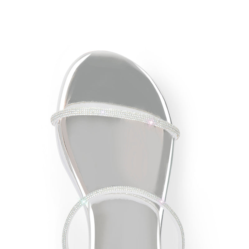 Diamante Lace up Flat Sandals