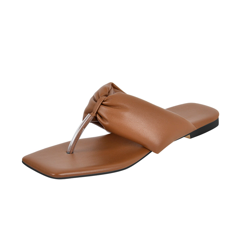 Thong Flip Flops Slippers Chocolate Flats