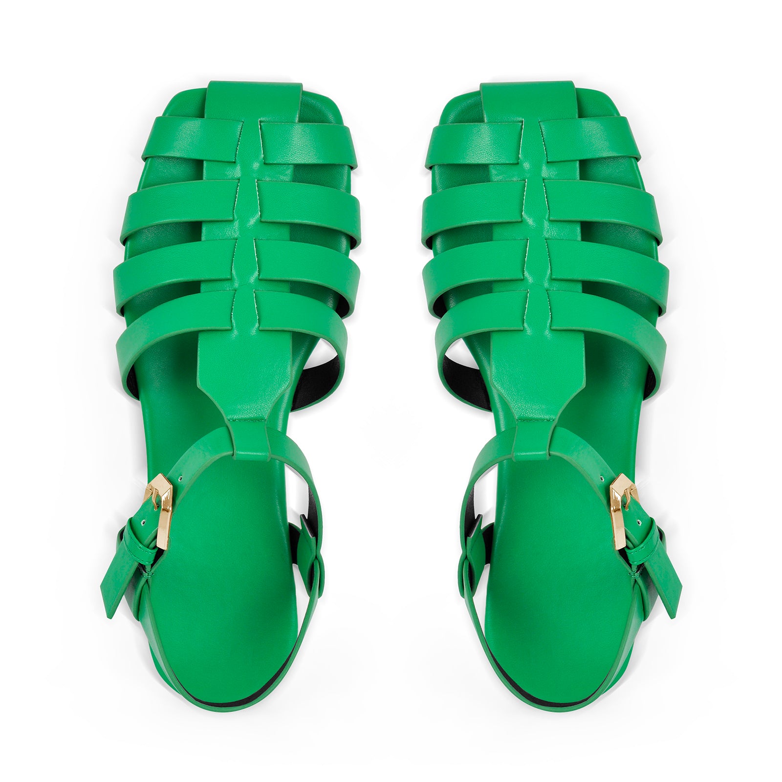 Multiple Colour Square Toe Gladiator Flat Sandals – Onlymaker
