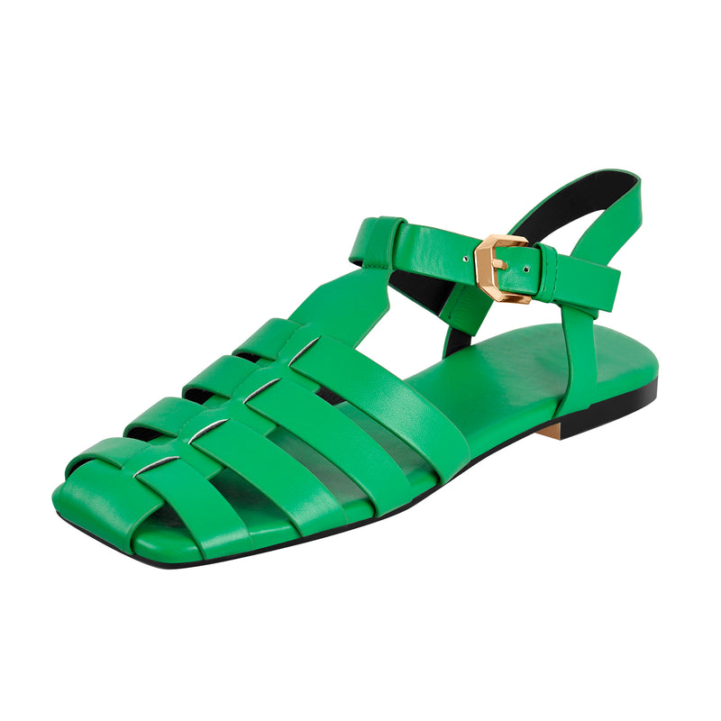 Multiple Colour Square Toe Gladiator Flat Sandals – Onlymaker