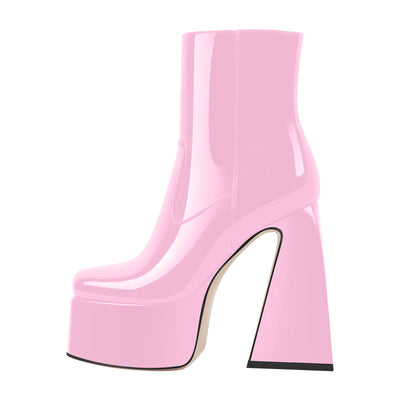 Platform Chunky High Heels Ankle Boots
