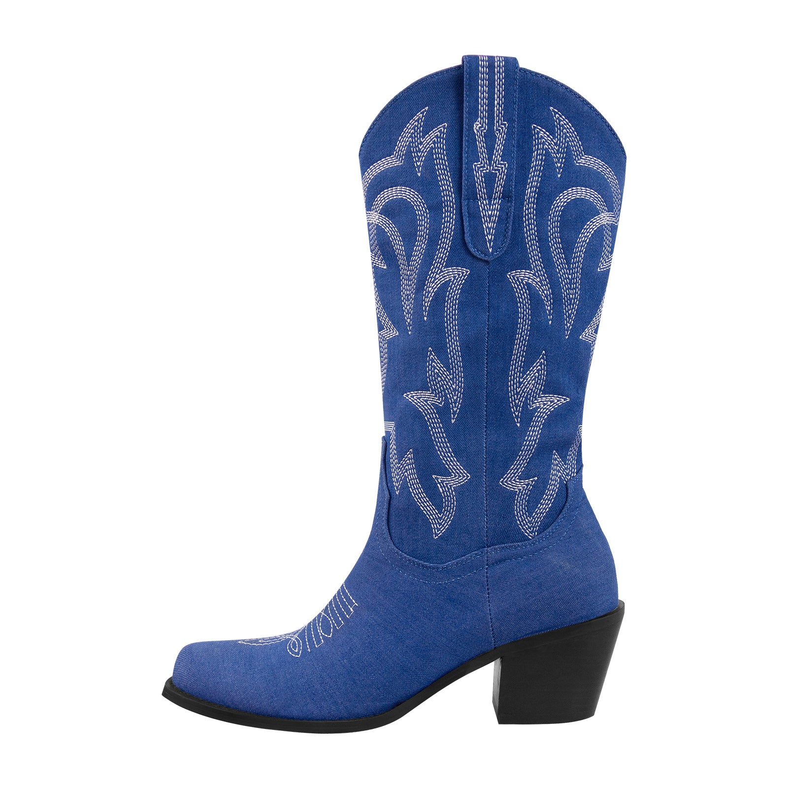 Embroidery Mid-Calf Cowboy Boots – Onlymaker