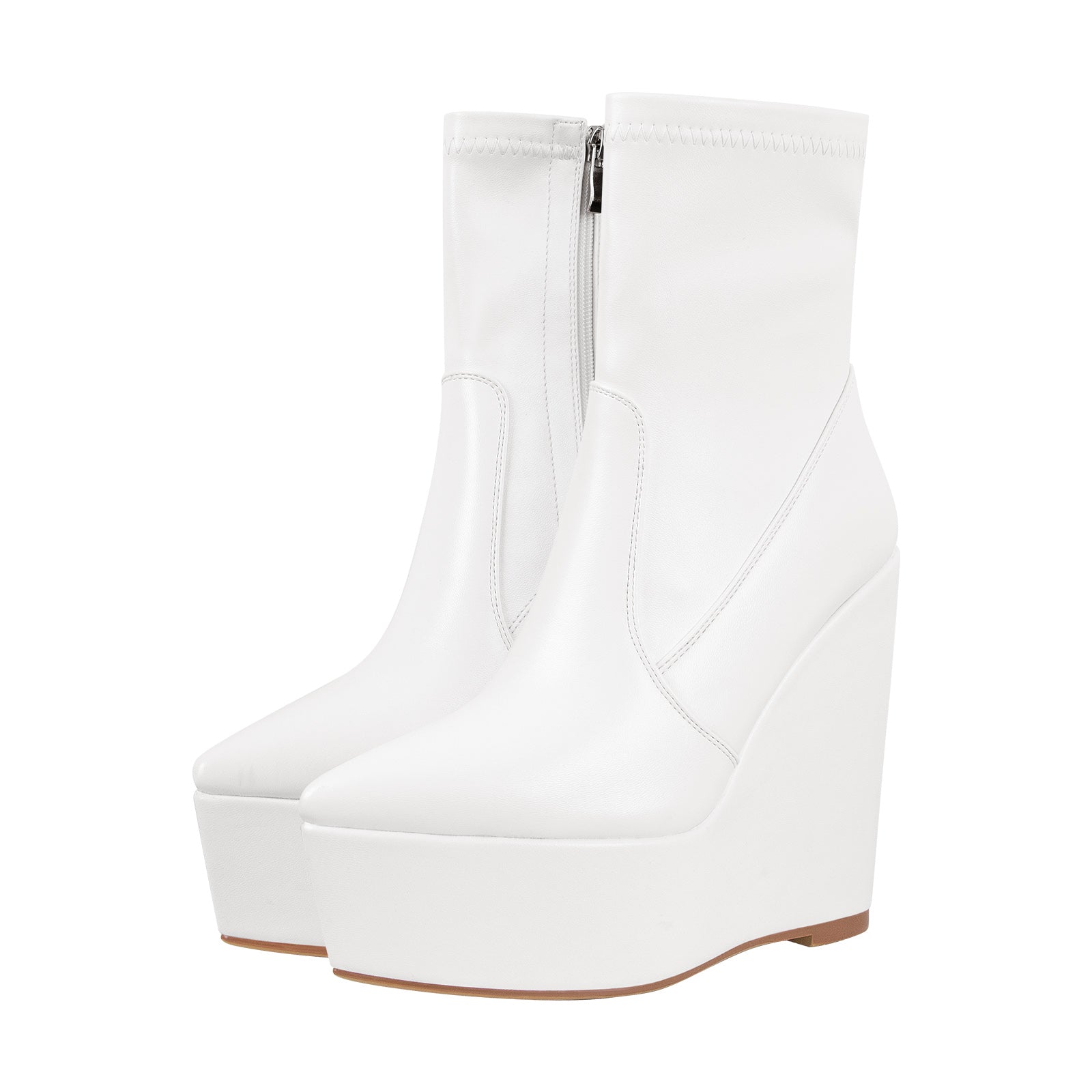 Wedge High Heel Platform Zip up Ankle Boots – Onlymaker
