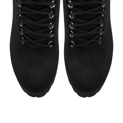Platform Chunky Heels Lace up Knee High Boots