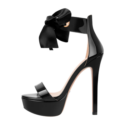 Single Band Ankle Strap Platform Stiletto Sandals