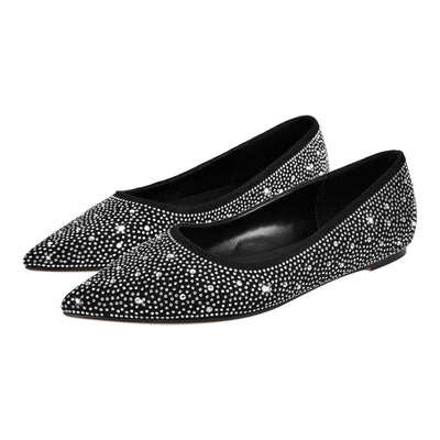 Rhinestone Pointed Toe Flats