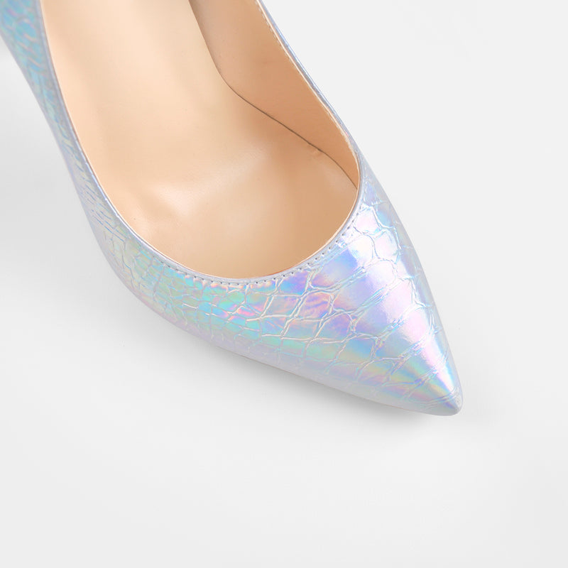 Colorful Pointed Toe Stone High Heels Stiletto Pumps