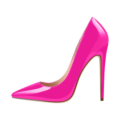Rose Red Pointed Toe High Heel Stiletto Pumps