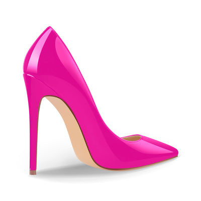 Rose Red Pointed Toe High Heel Stiletto Pumps