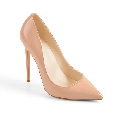 8cm 10cm 12cm Baby Pink Pointed Toe Slip On High Heel Pumps