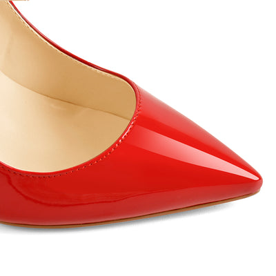8cm 10cm 12cm Red Pointed Toe Slip On High Heel Pumps
