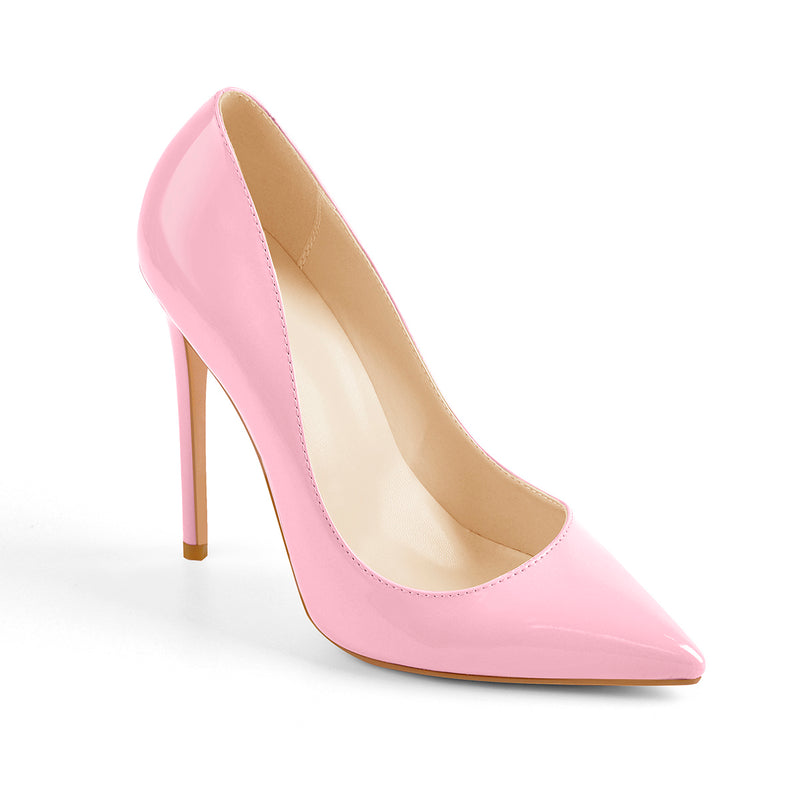 8cm 10cm 12cm Pink Pointed Toe Slip On High Heel Pumps