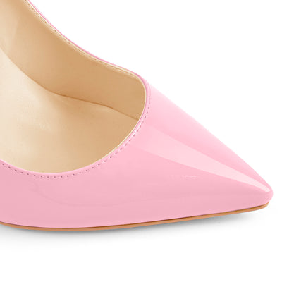 8cm 10cm 12cm Pink Pointed Toe Slip On High Heel Pumps