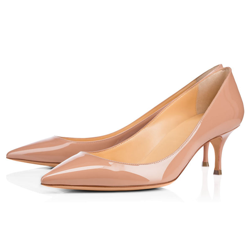 Baby Pink Pointed Toe Slip On 2.5in Pumps