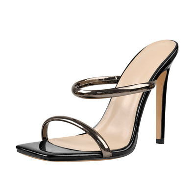 Square Toe High Heel Stiletto Sandals – Onlymaker