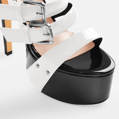 Platform Stiletto High Heels Buckle Sandals