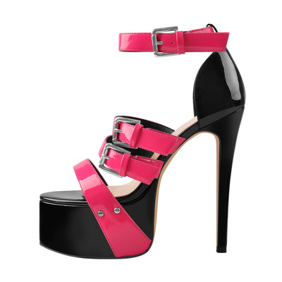 Platform Stiletto High Heels Buckle Sandals – Onlymaker