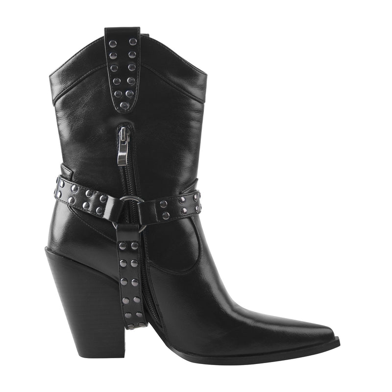 Pointed Toe Black Cowgirl Boots