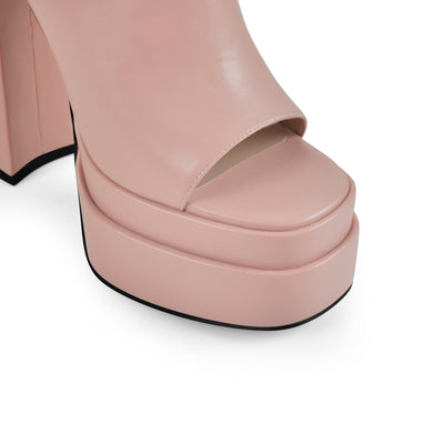 Platform Chunky High Heel Mules Sandals