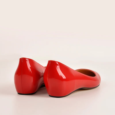 Red Daily Flat pumps – Onlymaker