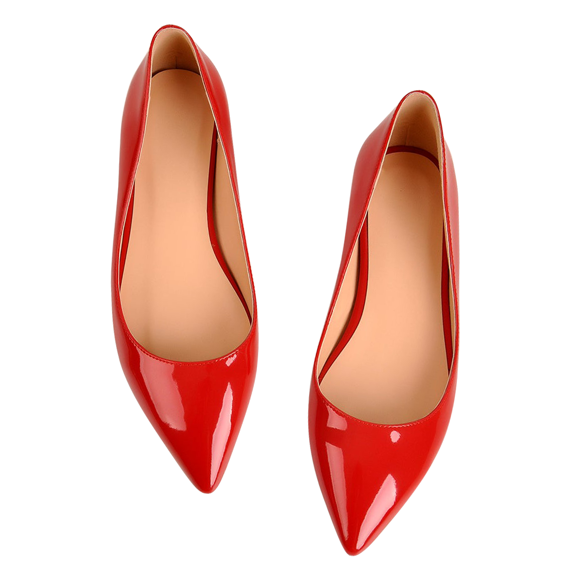 Red Daily Flat pumps – Onlymaker
