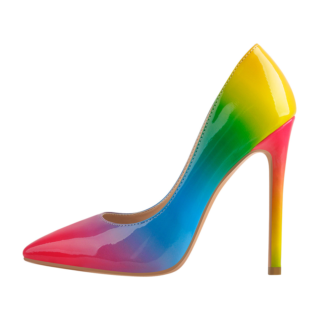 パンプス LACE RAINBOW PUMPS Amazon.com | Rainbow High Heels Pumps for Women Suede Closed
