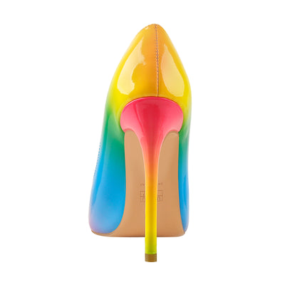 Rainbow Pointed Toe Stilettos Pumps