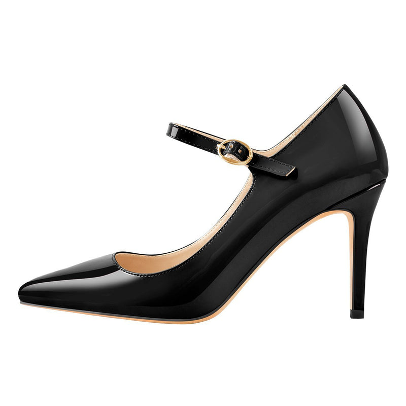 Mary Jane Patent Leather High Heel Pumps