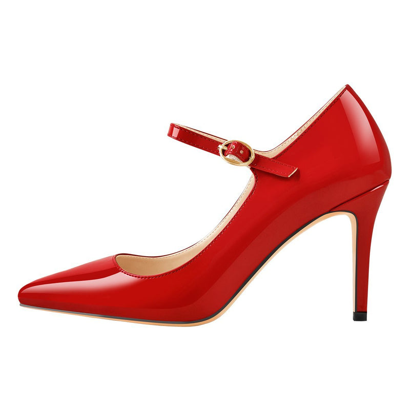 Mary Jane Patent Leather High Heel Pumps