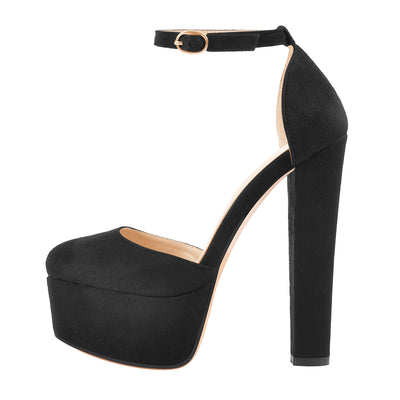 Platform Chunky High Heel Ankle Straps Pumps – Onlymaker