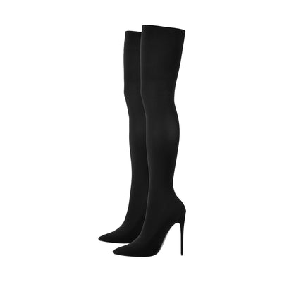 Pointy Toe Over The Knee Stockings Boots