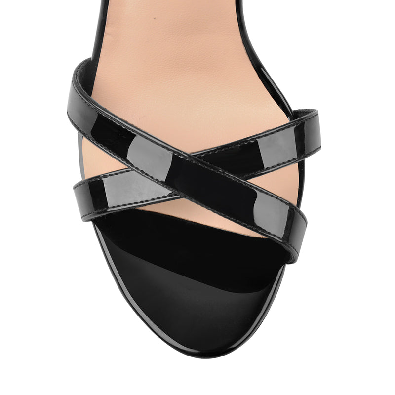 Ankle Strap Rhinestone Gladiator Stilettos Heel Sandals â Onlymaker