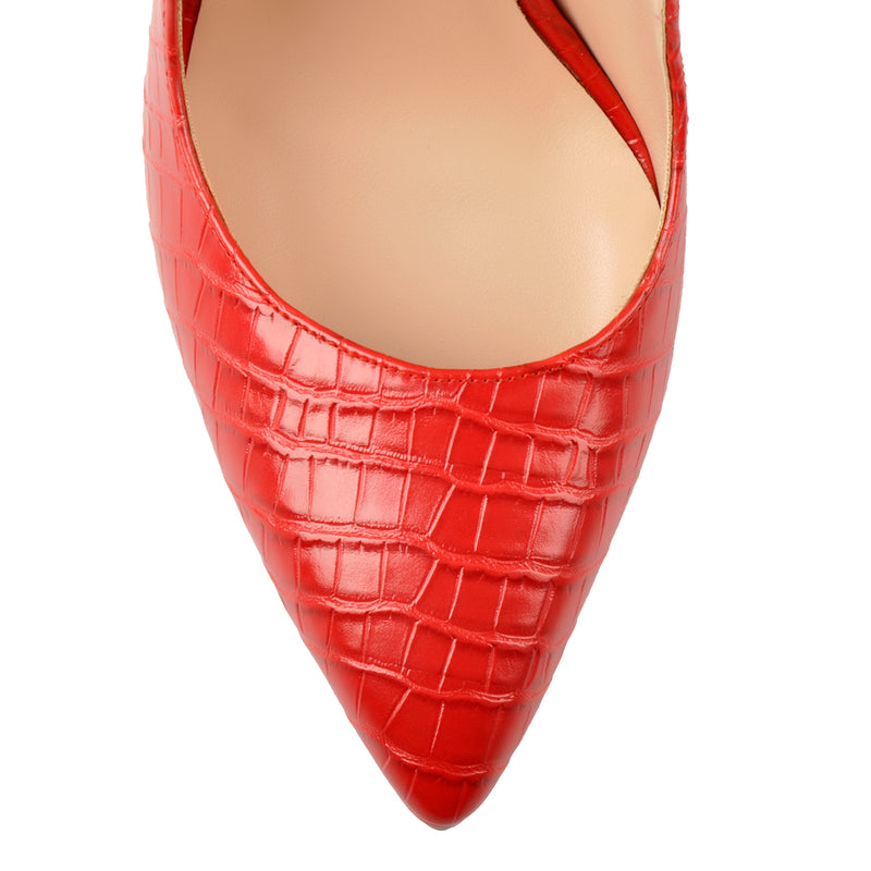 Red Pointed Toe High Heel Sandals Pumps