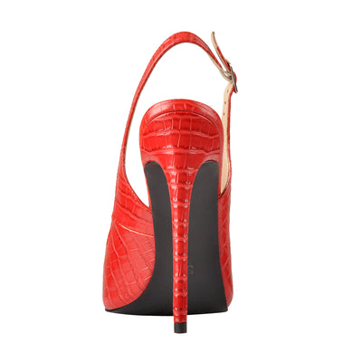 Red Pointed Toe High Heel Sandals Pumps