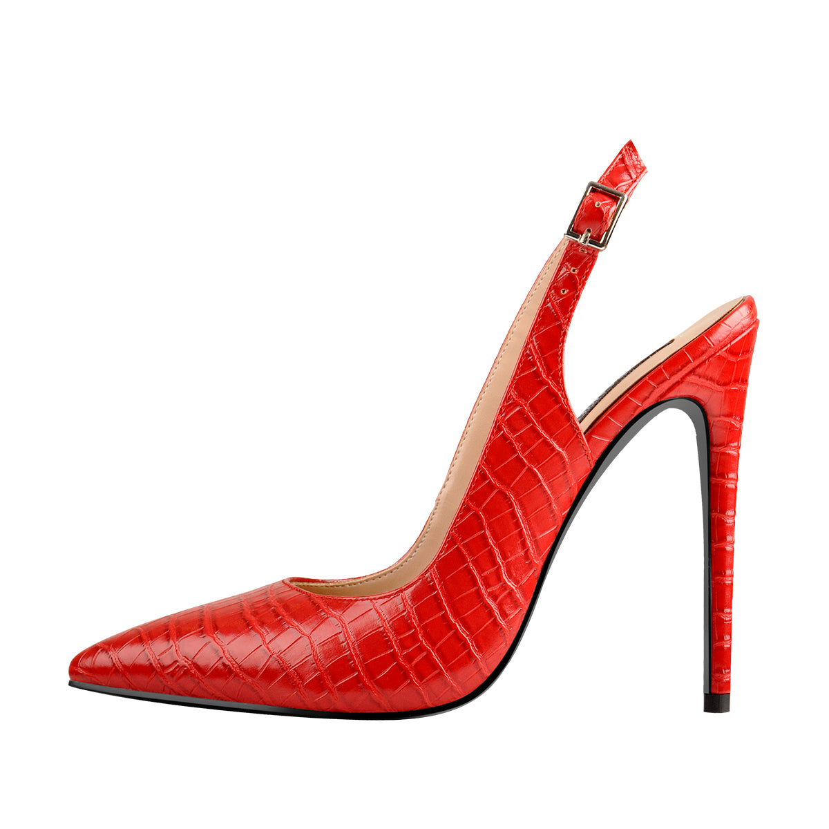 Red Pointed Toe High Heel Sandals Pumps – Onlymaker