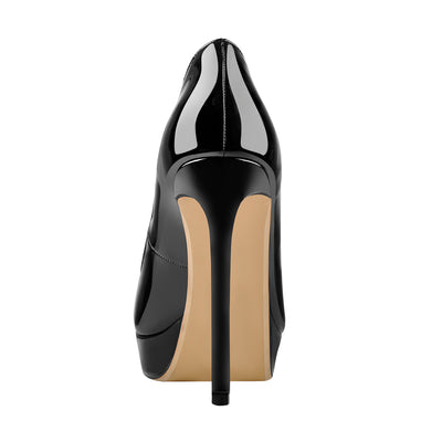 Low Platform Pointed Toe Stiletto Heels Pumps