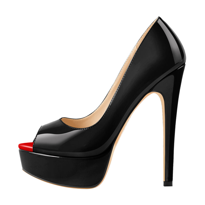 Amazon.com | Women's Platform High Heels Closed Toe Pumps Strappy Cross  Ankle Strap Shoes Suede Black 36 - US 6.5 | Pumps
