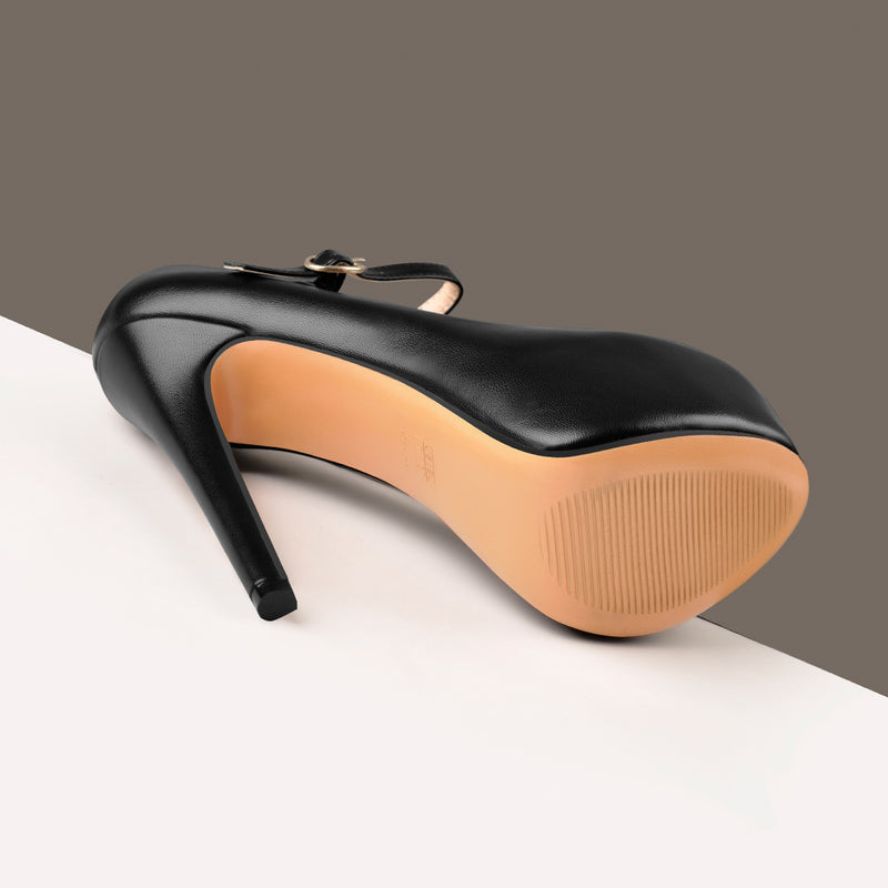ForeMode Fashion Women T-Strap High Heels Bow Platform...